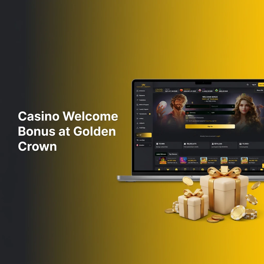 Golden Crown live casino welcome bonus for Canada: 100% match up to $1,500 plus 300 free spins.