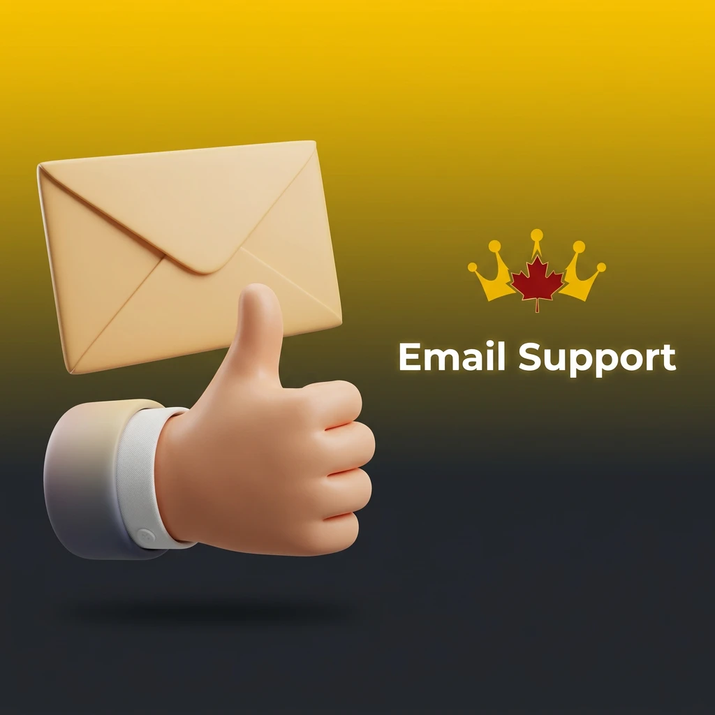 Email Support icon for sending detailed inquiries, complex issues, and document attachments to customer service.