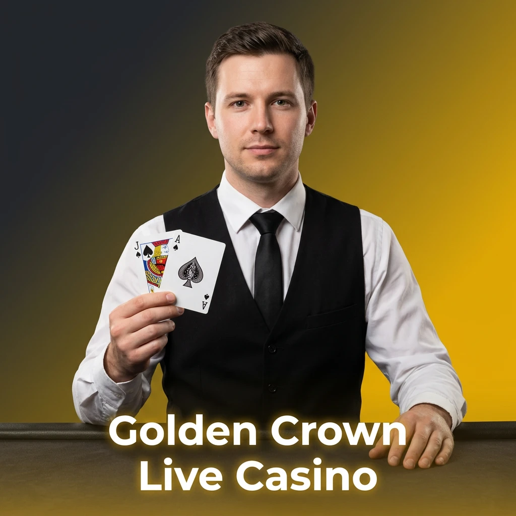 Golden Crown Live Casino featuring real human dealers streaming roulette, blackjack, and interactive game shows.