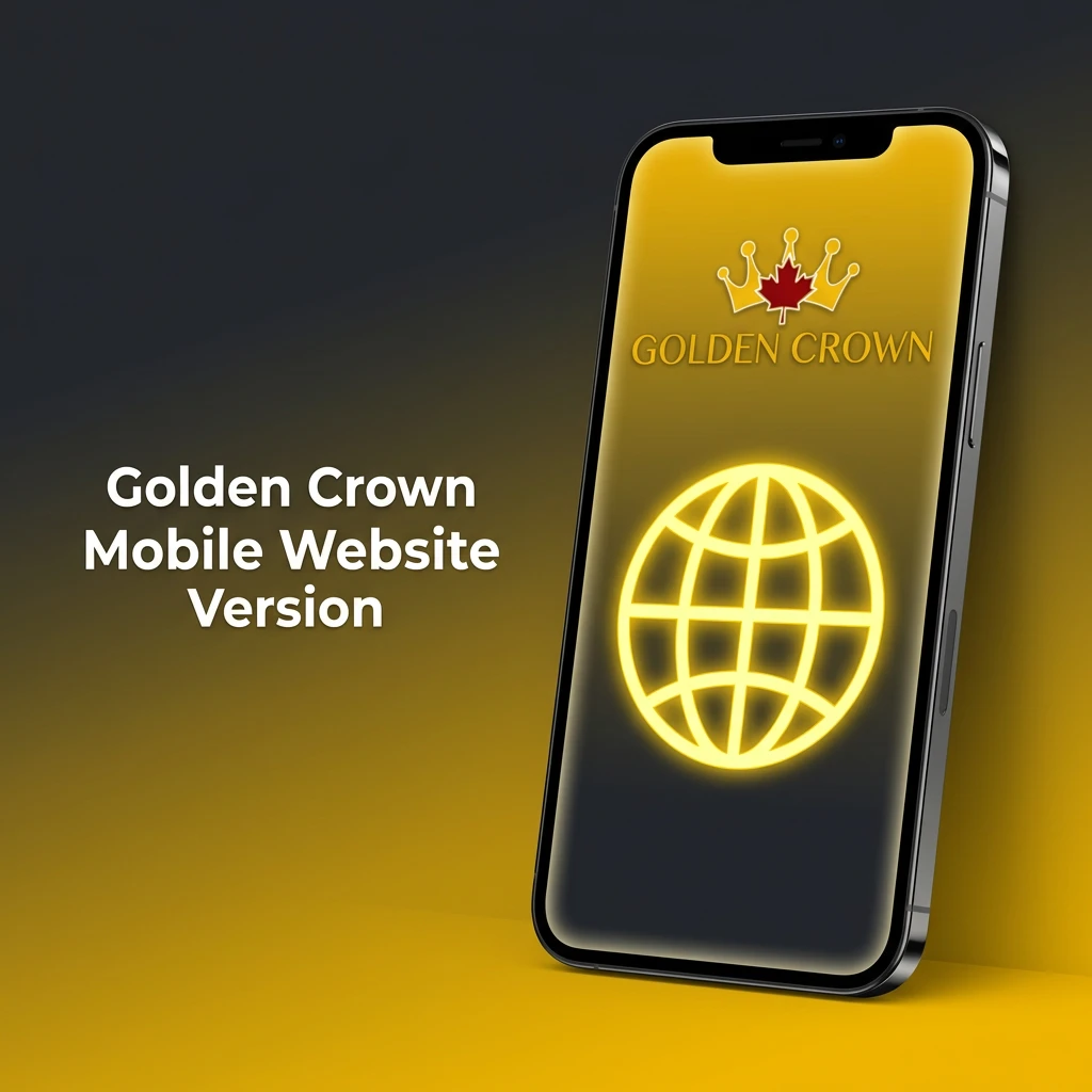 Golden Crown mobile-optimized website displayed on a smartphone screen for betting and casino games.