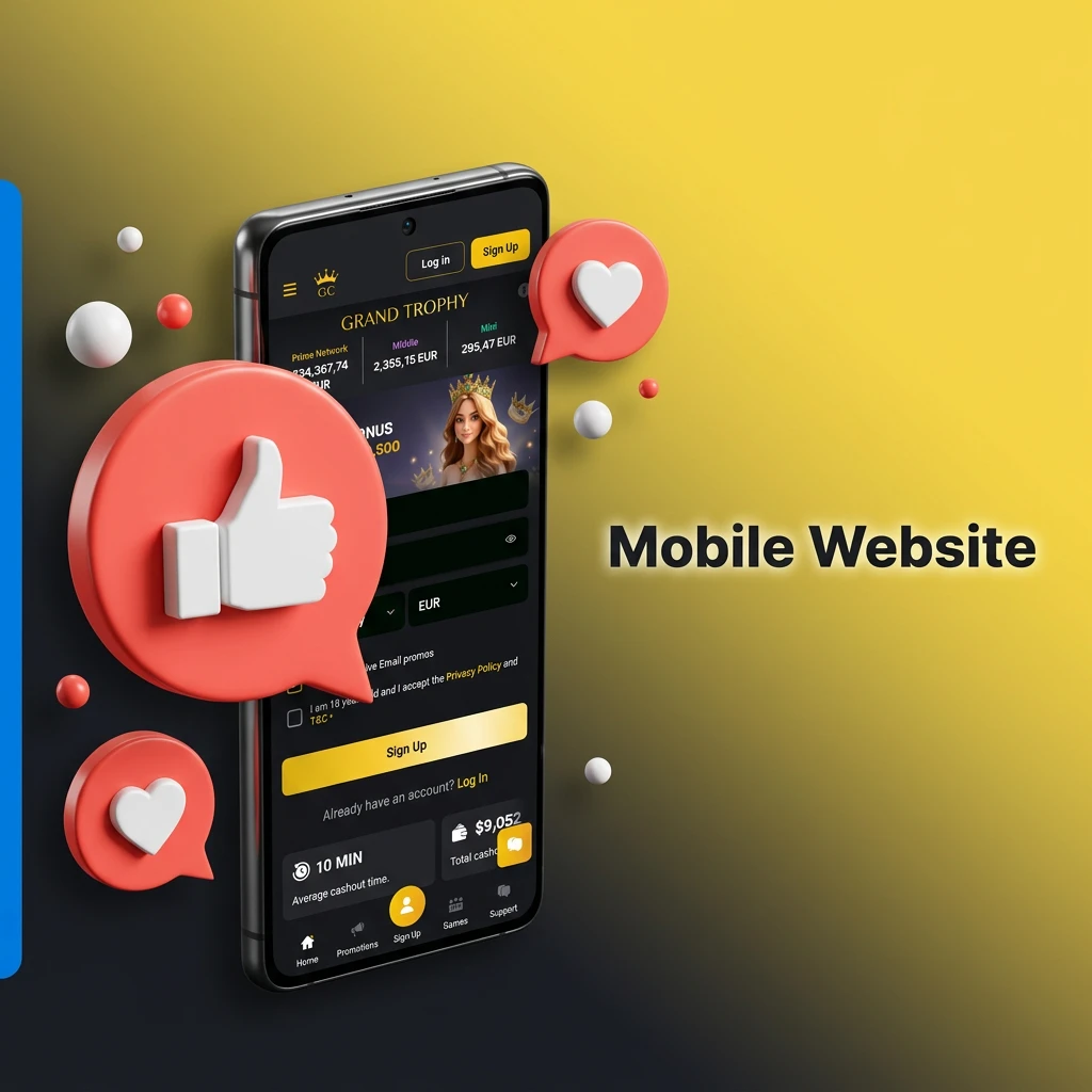 Smartphone displaying a secure, mobile-optimized betting website with intuitive touch navigation and no app required.
