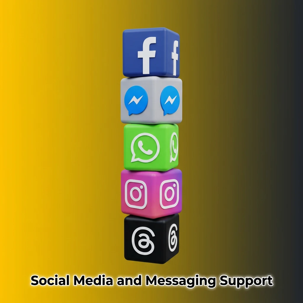 Golden Crown customer support via social media and messaging platforms like WhatsApp and Telegram.