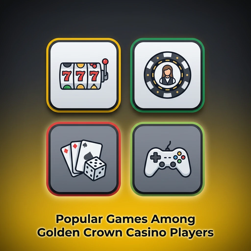 Popular games among Golden Crown Casino players, featuring top slots like Book of Dead, Sweet Bonanza, and Wolf Gold.